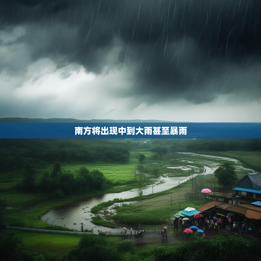 南方将出现中到大雨甚至暴雨