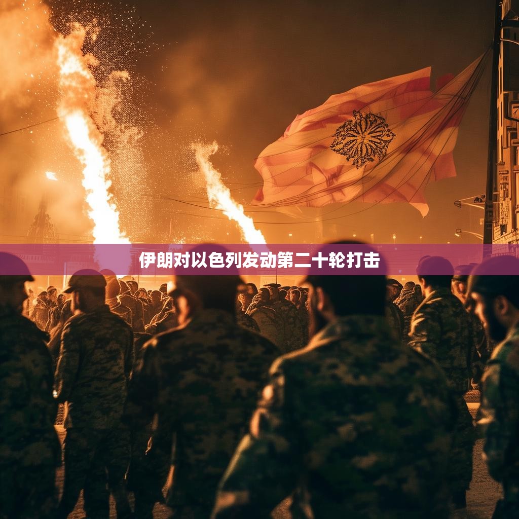伊朗对以色列发动第二十轮打击的现场图片