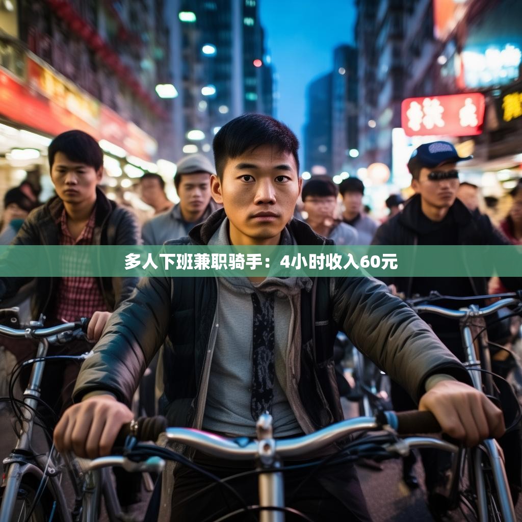 辛勤工作的兼职骑手