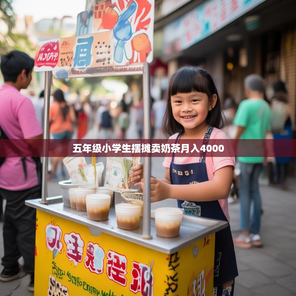 五年级小学生摆摊卖奶茶月入4000
