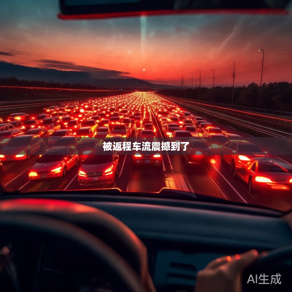 被返程车流震撼到了