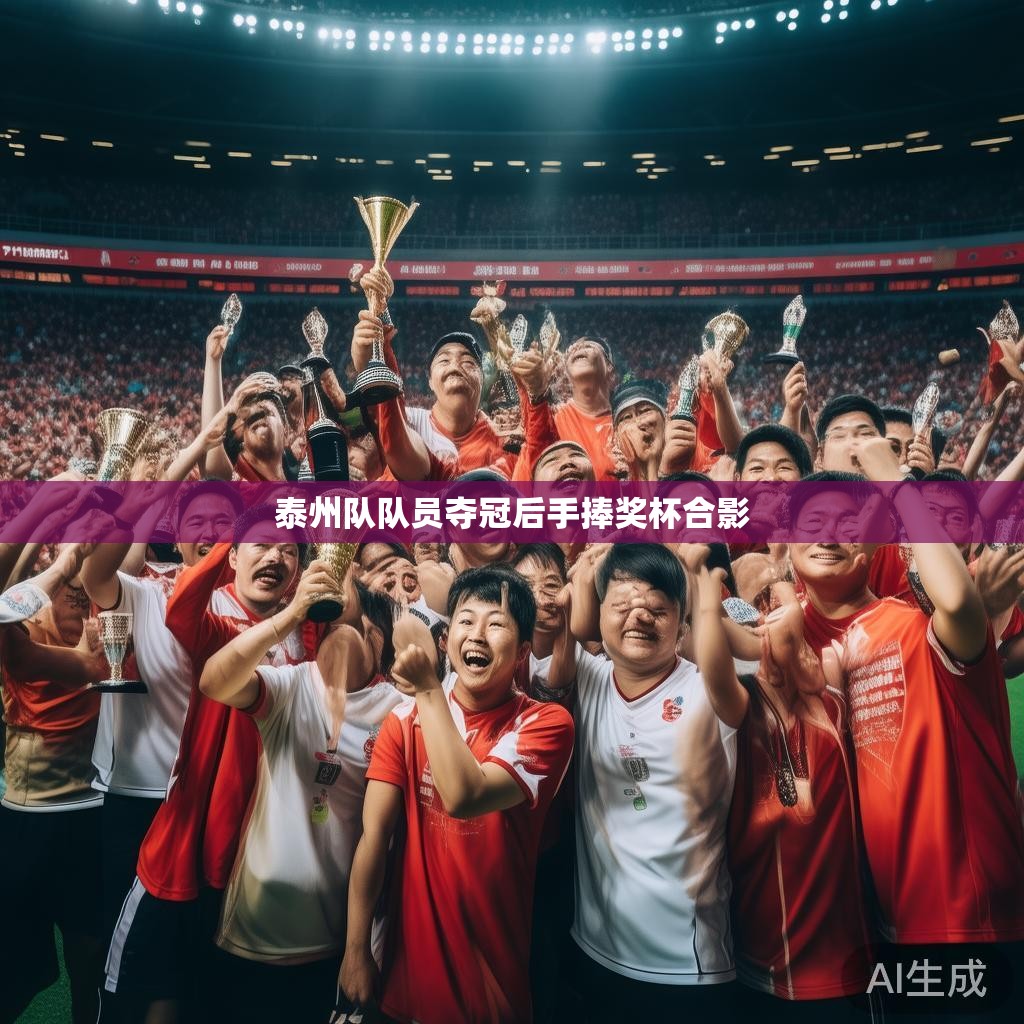 泰州队队员夺冠后手捧奖杯合影 泰州队队员夺冠后手捧奖杯合影