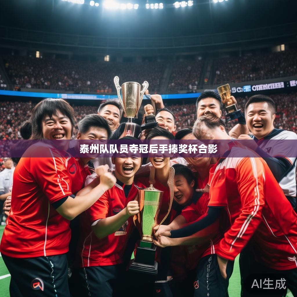 泰州队队员夺冠后手捧奖杯合影 泰州队队员夺冠后手捧奖杯合影