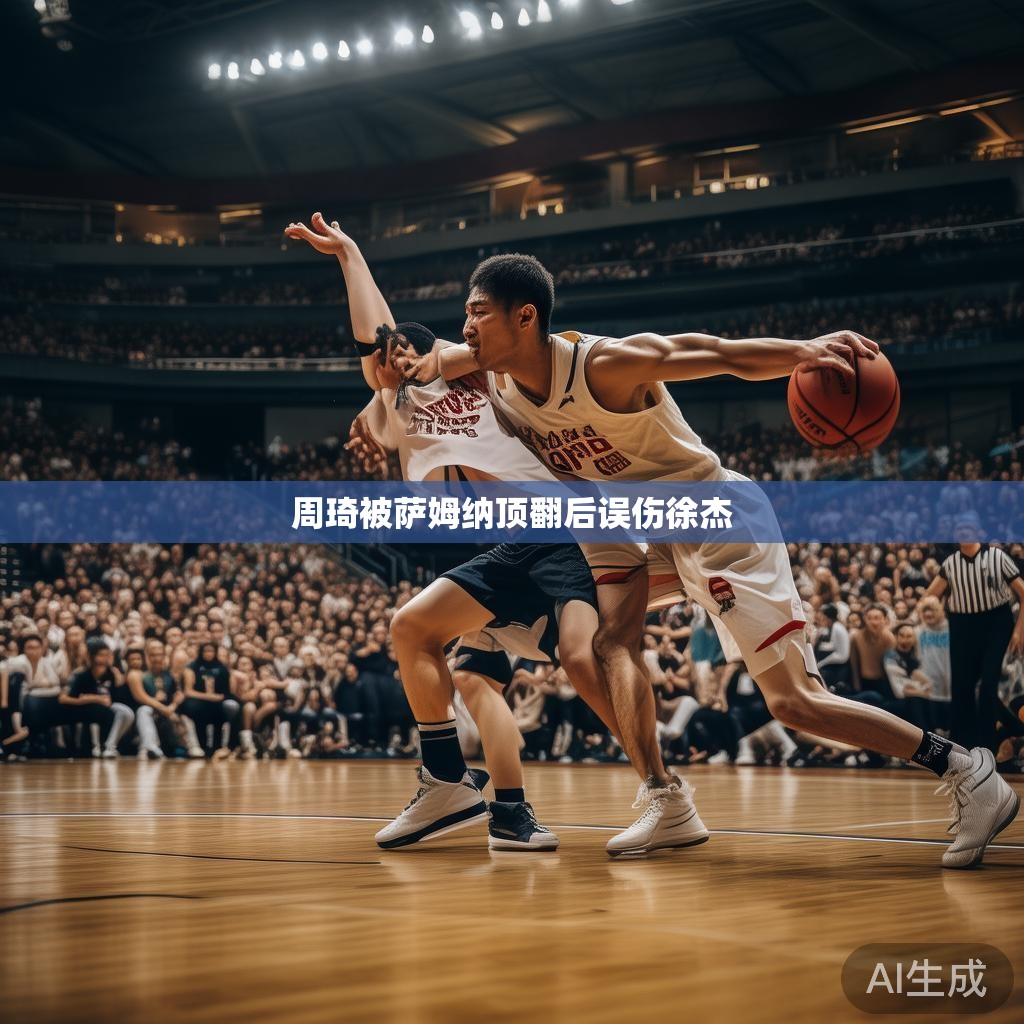 周琦被萨姆纳顶翻后误伤徐杰