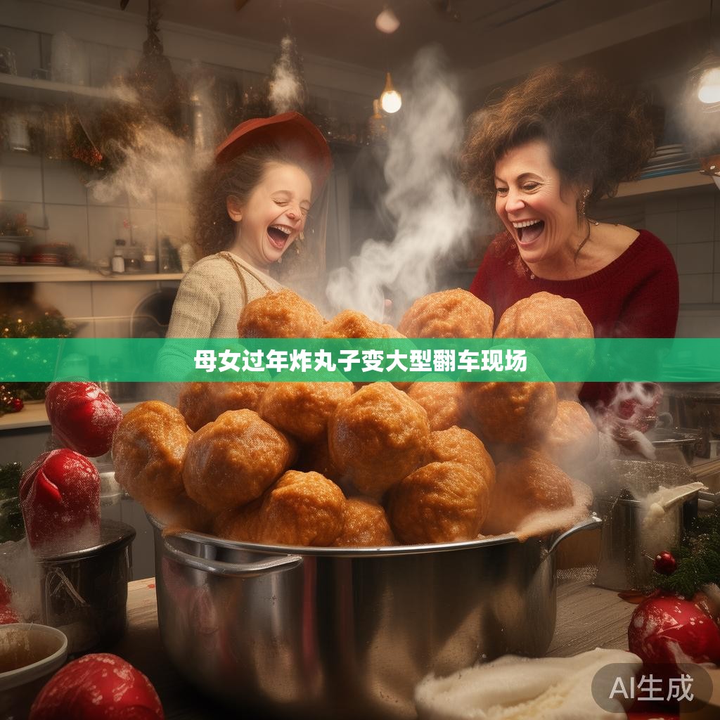 母女过年炸丸子变大型翻车现场
